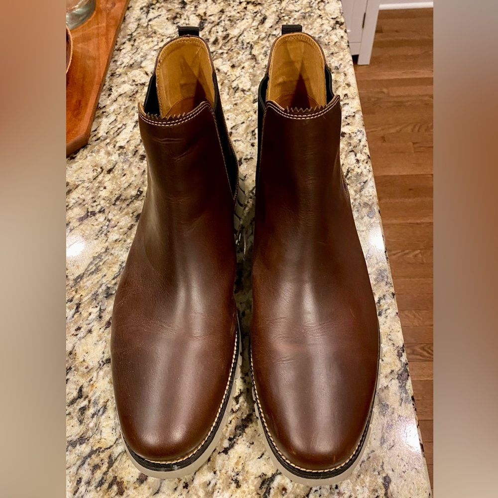 Cole Haan Men's Size 16 ZERØGRAND Waterproof Chelsea Boots - Dark Coffee